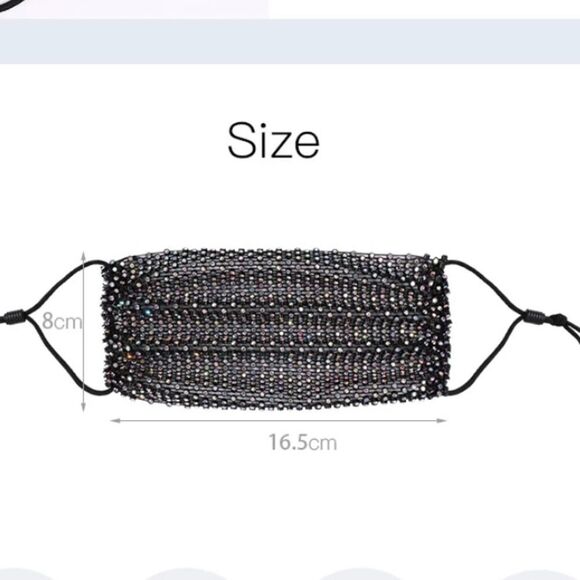 Rhinestone Breathable Face Mask - Picture 7 of 8